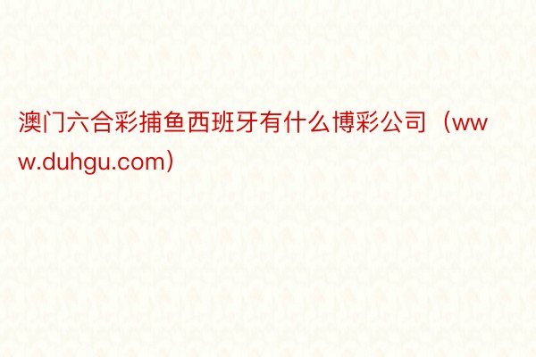 澳门六合彩捕鱼西班牙有什么博彩公司（www.duhgu.com）